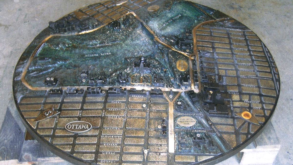 Bronze City Map of Ottawa